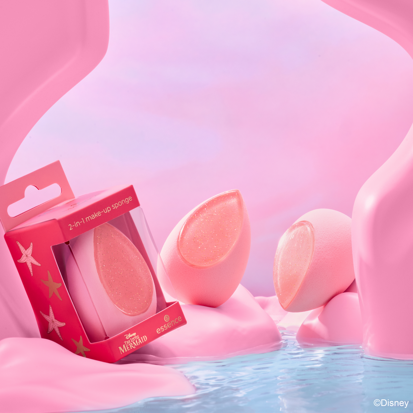 essence Little Mermaid meikkisieni nestemäisille ja puuterituotteille