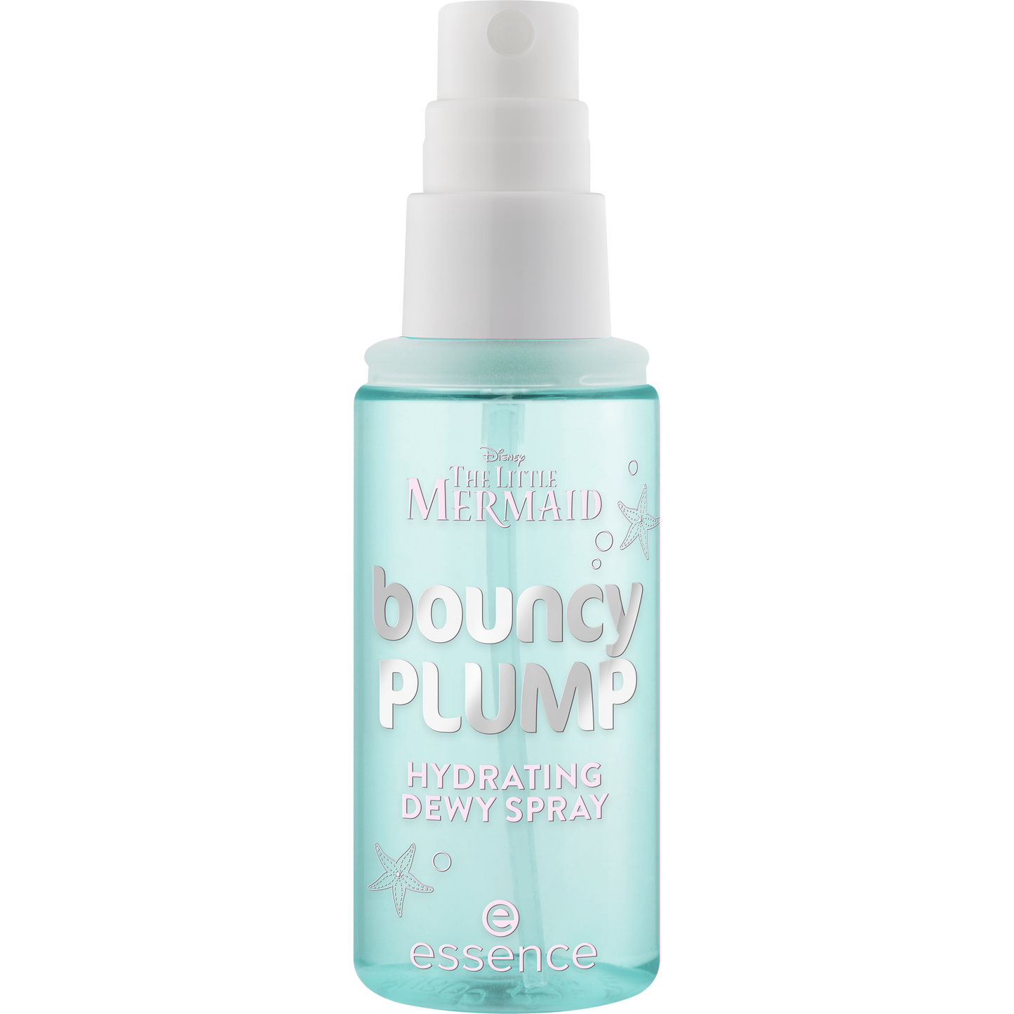 essence Little Mermaid kosteuttava glow kasvosuihke Ariel design pullossa