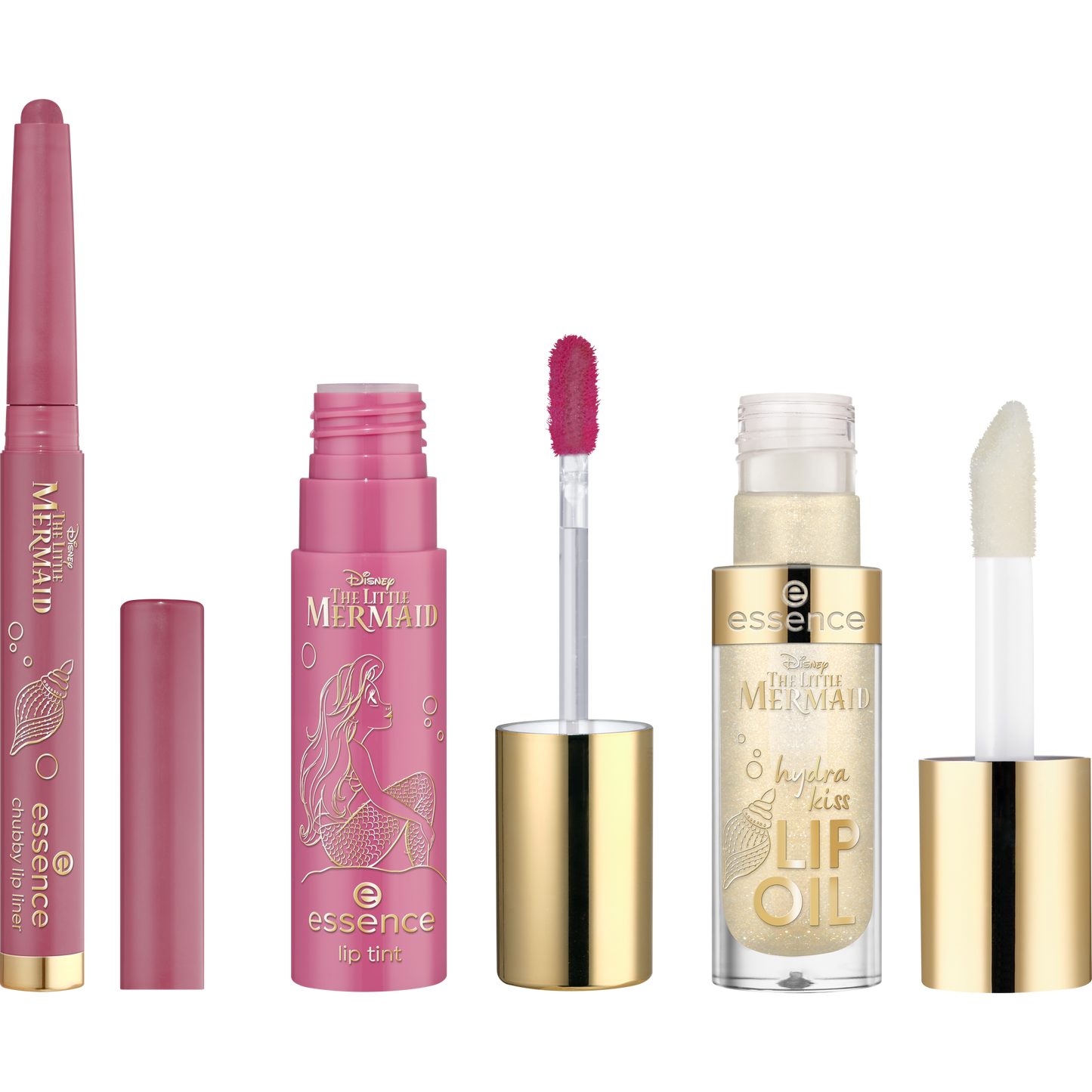 essence Disney THE LITTLE MERMAID lip combo kit huultenrajauskynä huulisävy ja huuliöljy setti
