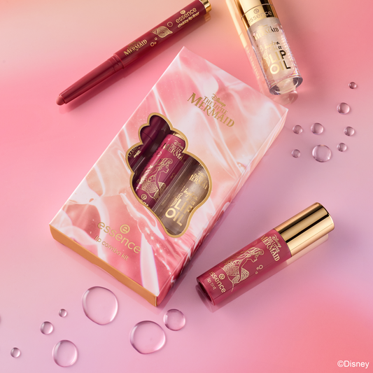 essence Disney THE LITTLE MERMAID lip combo kit huulimeikkipakkaus 3 osainen setti
