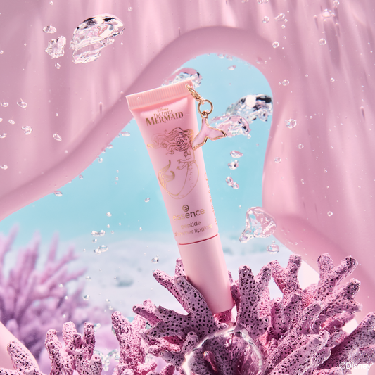 essence Disney THE LITTLE MERMAID peptide shimmer lipgloss Mer-mazing huulikiilto ruusunsävy