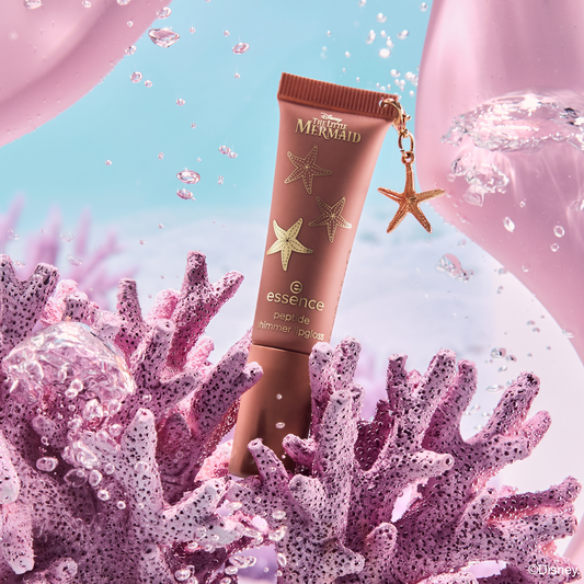 essence Disney THE LITTLE MERMAID peptide shimmer lipgloss Seaside Romance huulikiilto ruskea sävy