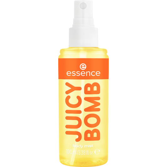essence JUICY BOMB Sweet Drop Body Mist vartalosuihke 102 Caramel Cloud 100 ml auki